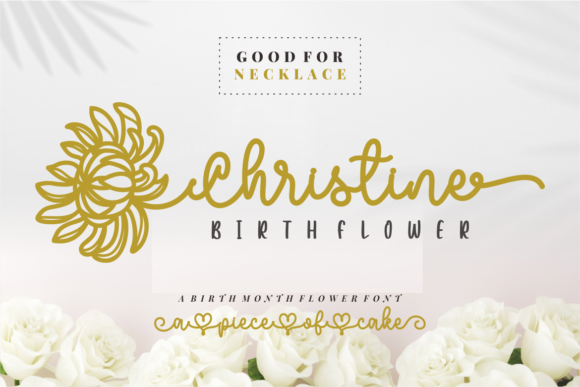 Preview of Christine Birth Flower Duo Font