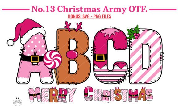 Preview of Christmas Army Bundle Font