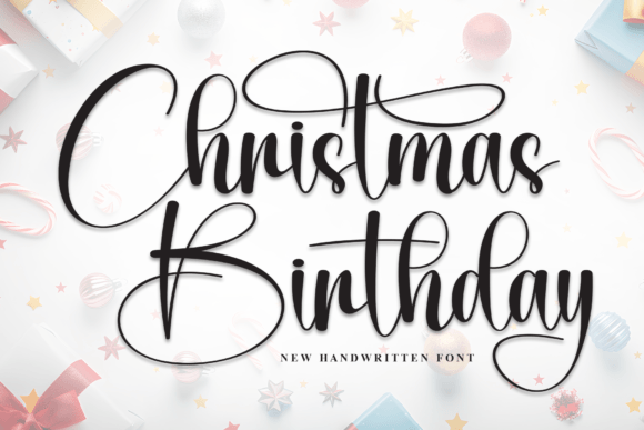 Preview of Christmas Birthday Font