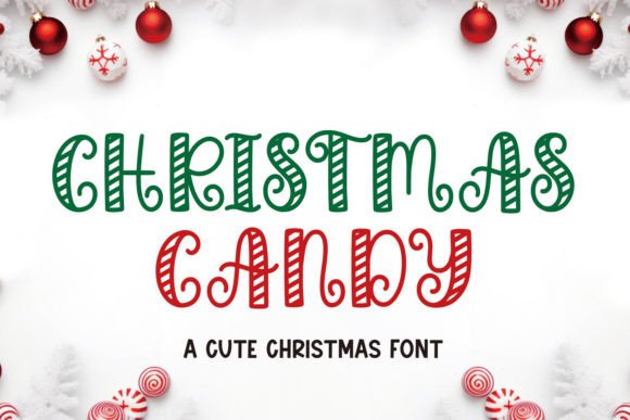 Preview of Christmas Candy Font