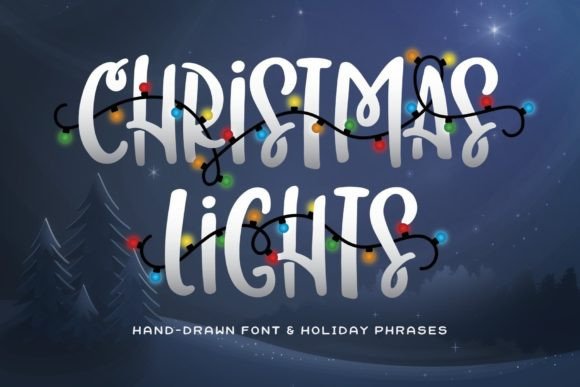 Preview of Christmas Lights Font