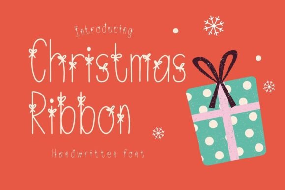Preview of Christmas Ribbon Font