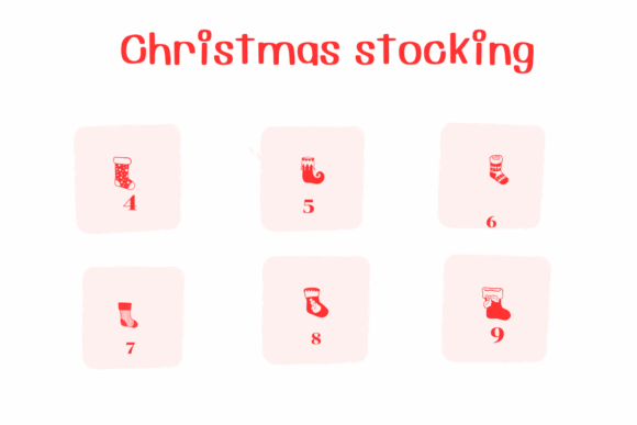 Thumbnail 4 of Christmas Stocking Font