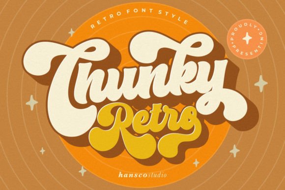 Preview of Chunky Retro Font