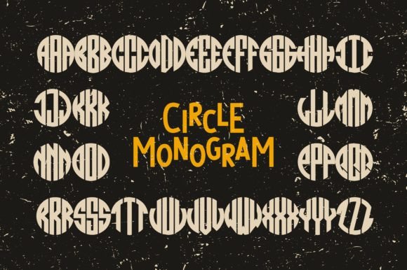 Preview of Circle Monogram Font