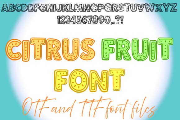 Preview of Citrus Fruit Font