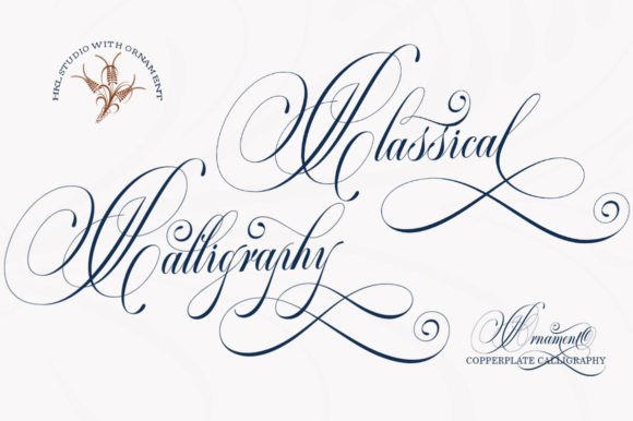 Preview of Classical Calligraphy Font