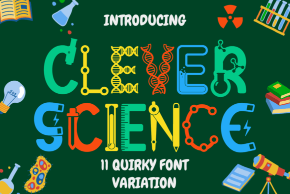 Preview of Clever Science Font
