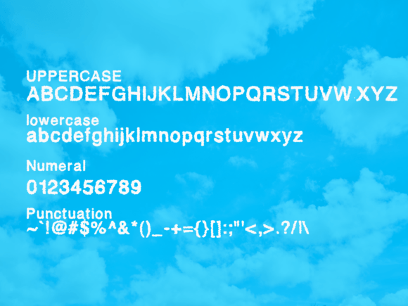 Thumbnail 2 of Cloud Bubble Font