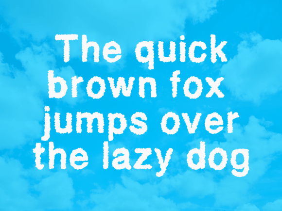 Thumbnail 3 of Cloud Bubble Font