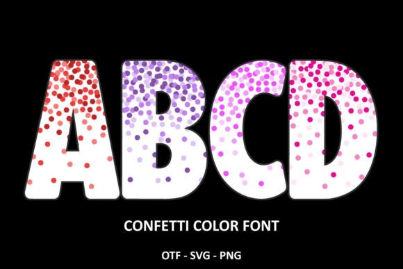 Thumbnail 2 of Confetti Color Font