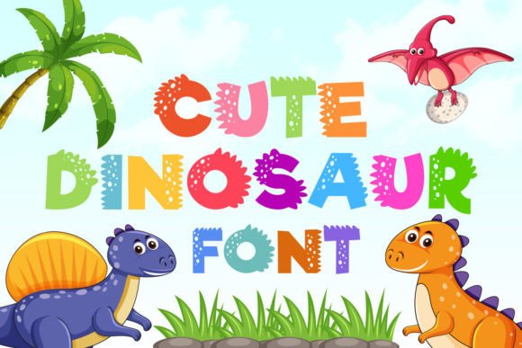 Main preview of Cute Dinosaur Font