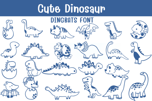 Thumbnail 2 of Cute Dinosaur Font
