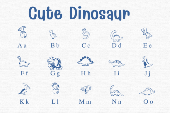 Thumbnail 4 of Cute Dinosaur Font