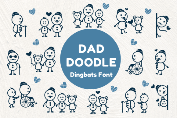 Preview of Dad Doodle Font