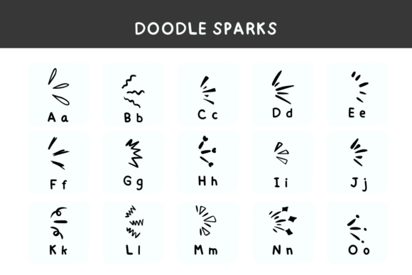 Thumbnail 4 of Doodle Sparks Font