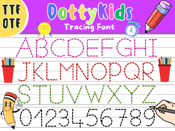 Preview of Dotty Kids Font