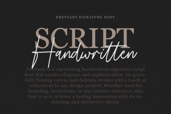 Thumbnail 2 of Drettany Signature Font