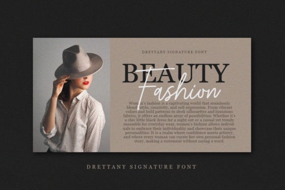 Thumbnail 4 of Drettany Signature Font