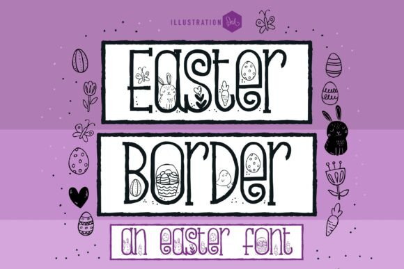 Preview of Easter Border Font