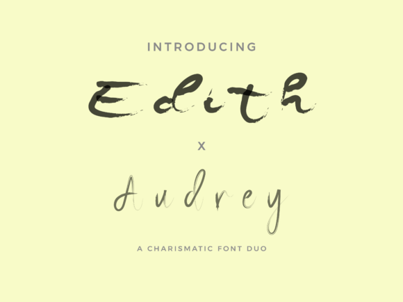 Preview of Edith X Audrey Duo Font