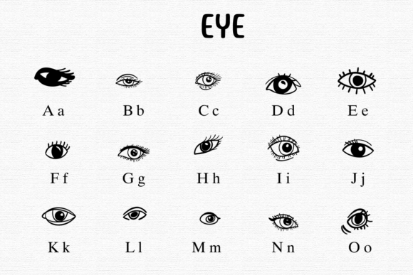 Thumbnail 2 of Eye Font