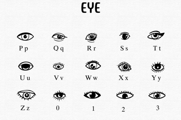 Thumbnail 3 of Eye Font