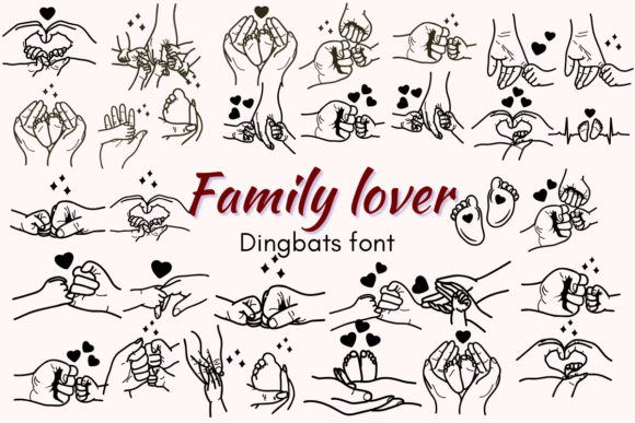 Preview of Family Lover Font