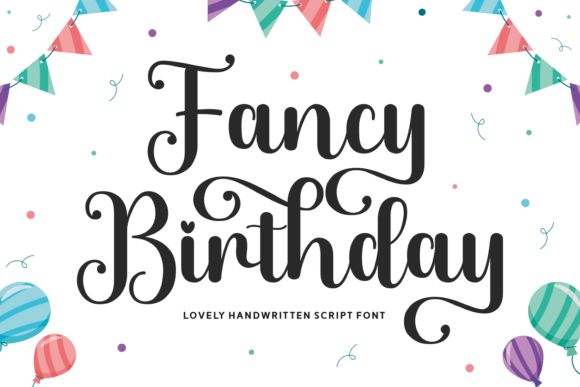 Preview of Fancy Birthday Font