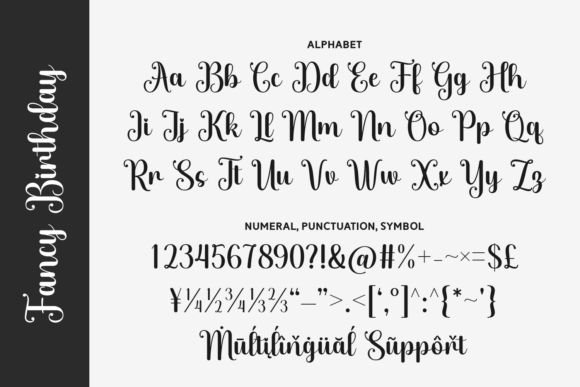 Thumbnail 2 of Fancy Birthday Font