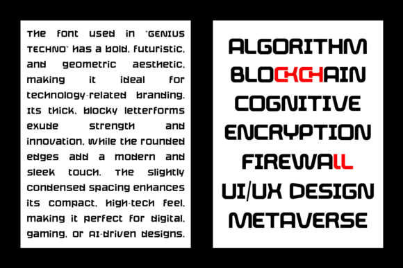Thumbnail 4 of Genius Techno Font