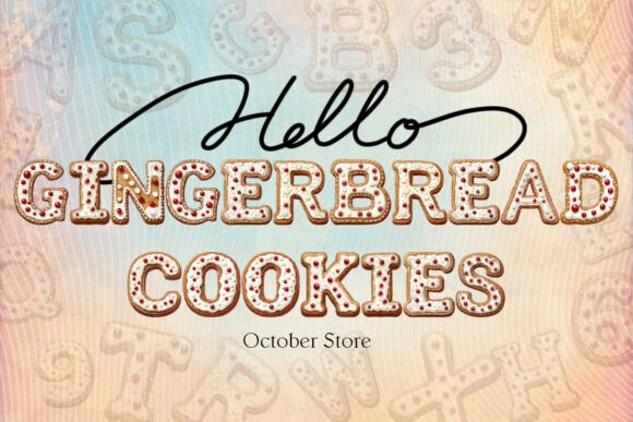 Preview of Gingerbread Cookies Font