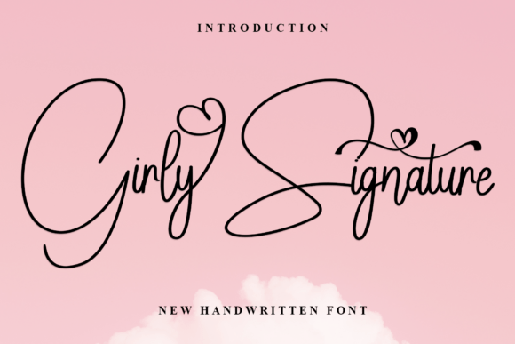 Preview of Girly Signature Font