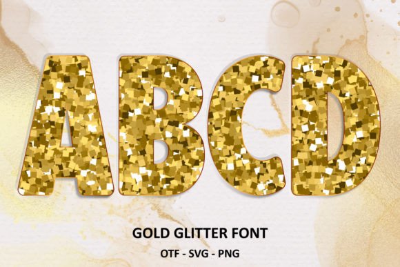 Main preview of Gold Glitter Font