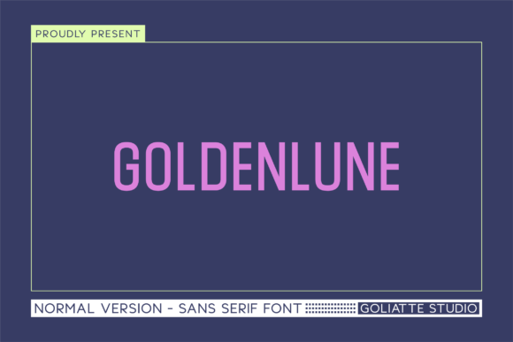 Preview of Goldenlune Font