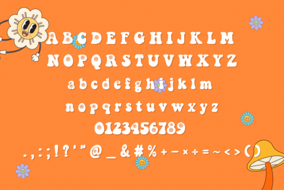 Thumbnail 2 of Groovy Cute Flower Font