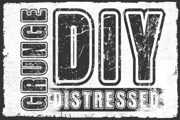 Preview of Grunge Diy Distressed Font