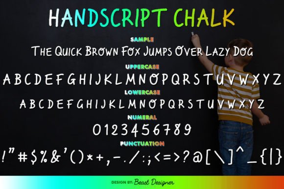 Thumbnail 2 of Handscript Chalk Font