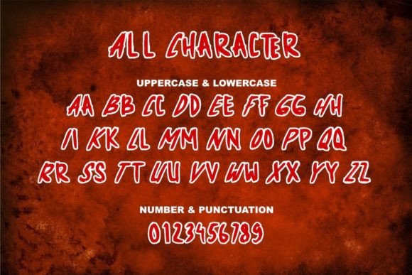 Thumbnail 3 of Helena Bloods Font