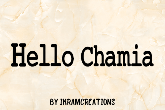 Thumbnail 2 of Hello Chamia Font