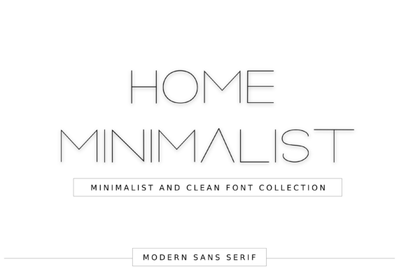 Preview of Home Minimalist Font