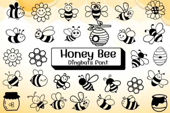 Thumbnail 2 of Honey Bee Font