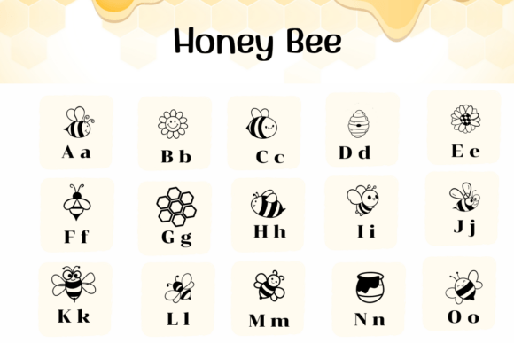 Thumbnail 4 of Honey Bee Font