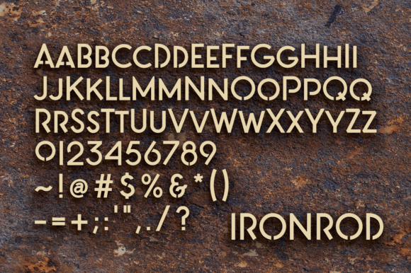 Thumbnail 3 of Ironrod Font