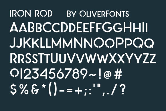 Thumbnail 4 of Ironrod Font