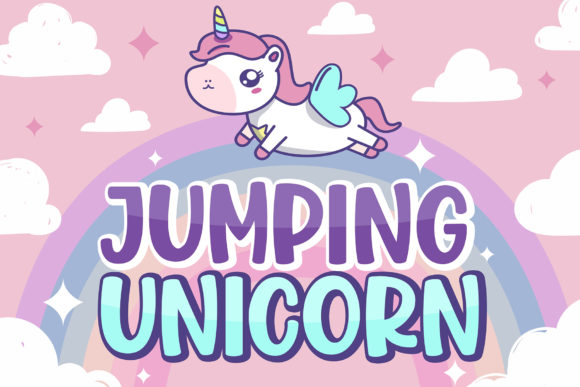 Main preview of Jumping Unicorn Font