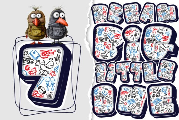 Thumbnail 3 of Kids Doodle Font