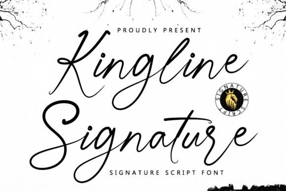Preview of Kingline Signature Font