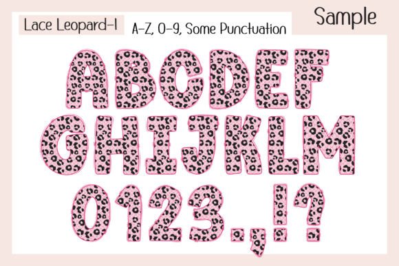 Thumbnail 3 of Lace Leopard Font