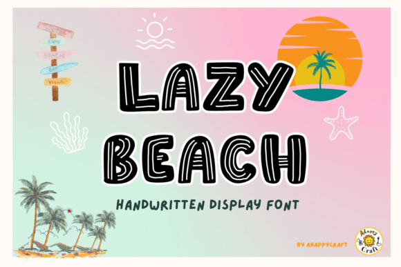 Thumbnail 3 of Lazy Beach Font